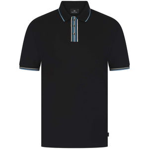 PAUL SMITH STRIPE TIPPED COLLAR POLO SHIRT