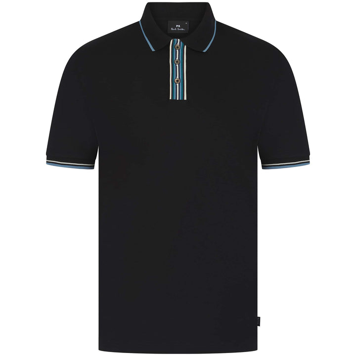 PAUL SMITH STRIPE TIPPED COLLAR POLO SHIRT