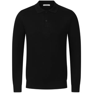 SEINSE LONG SLEEVE KNIT POLO SHIRT