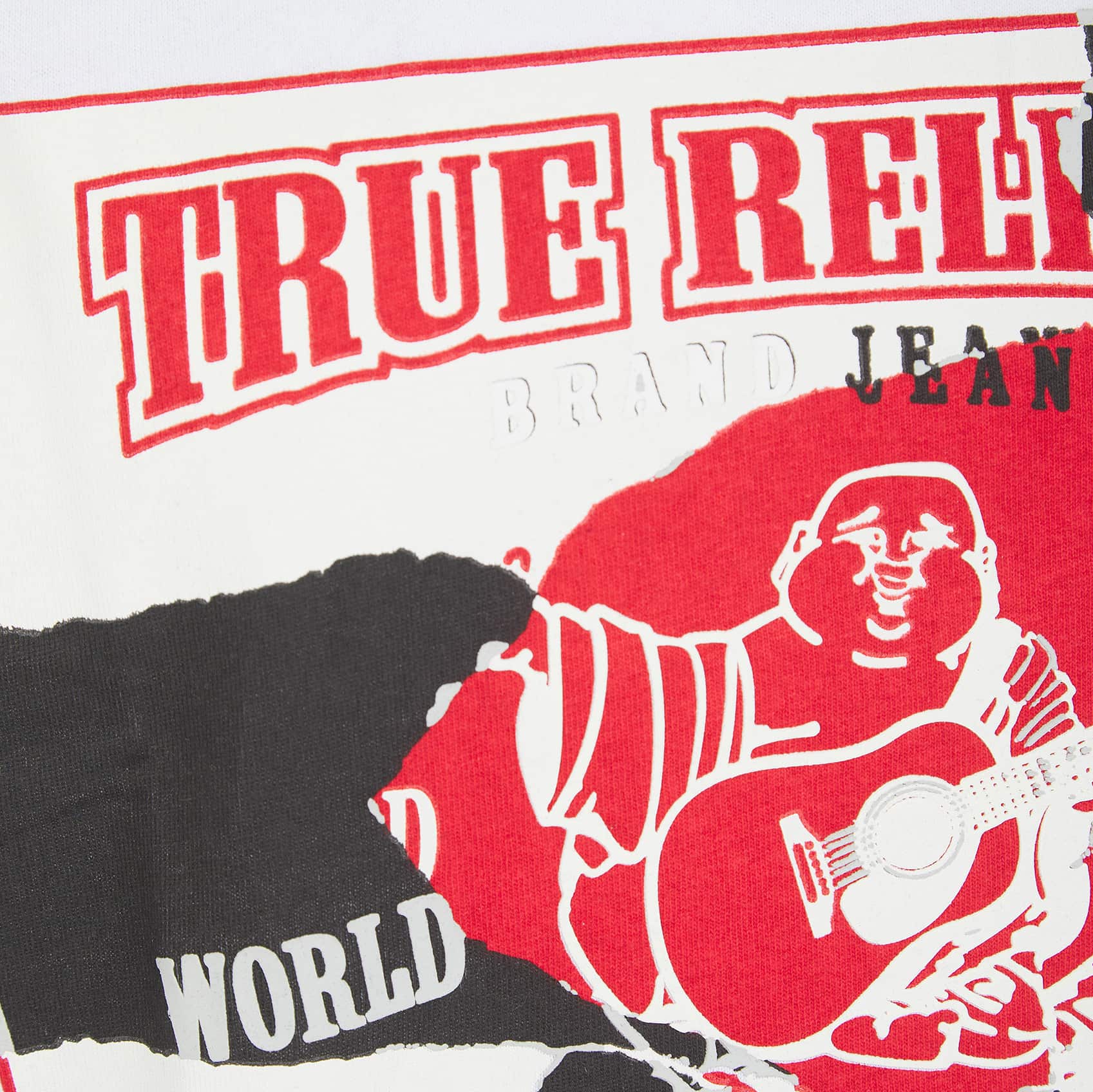 TRUE RELIGION TORN LOGO HEAVYWEIGHT T-SHIRT