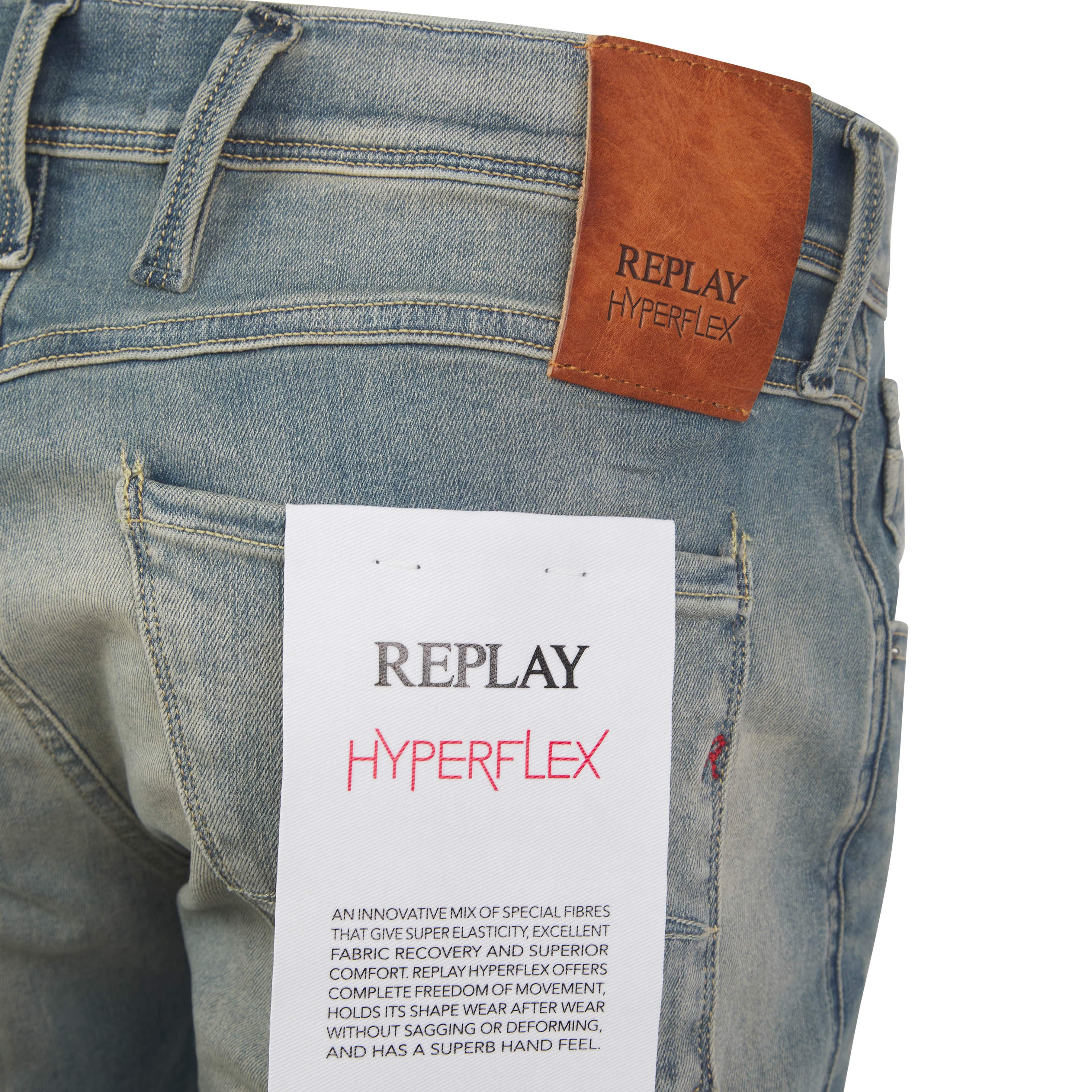 REPLAY HYPERFLEX DUST ANBASS SLIM-FIT JEANS