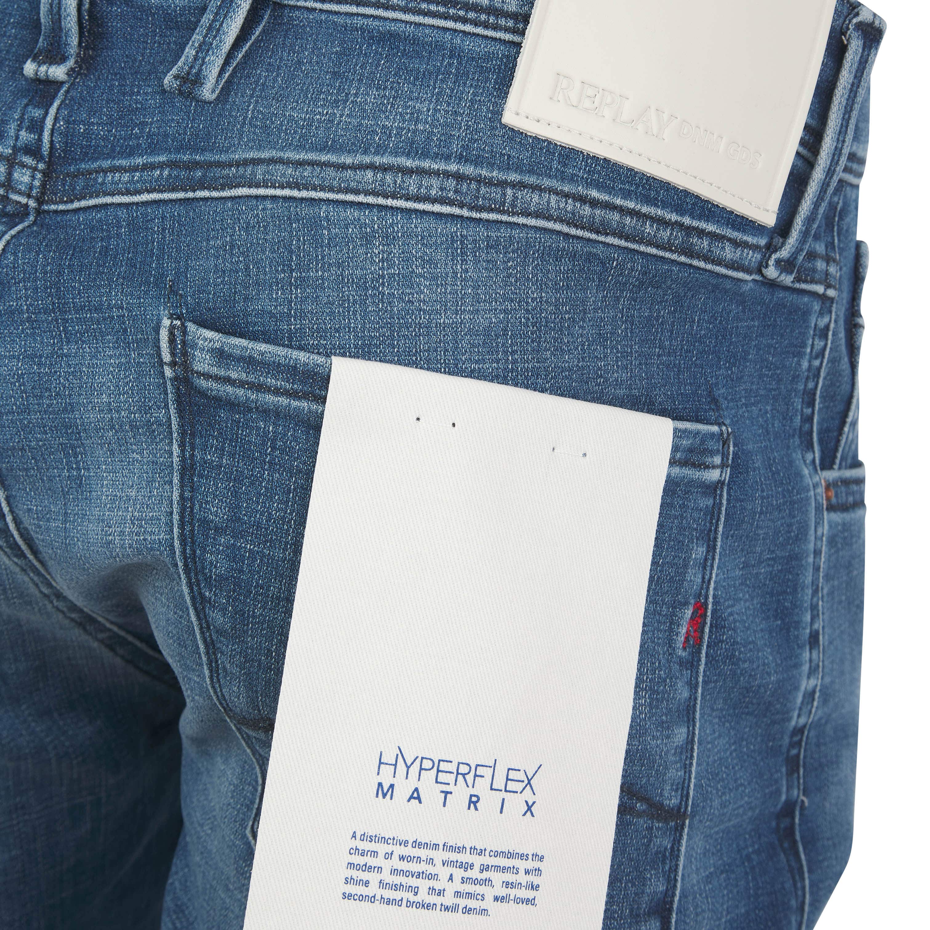 REPLAY HYPERFLEX MATRIX ANBASS SLIM-FIT JEANS