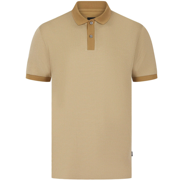 BOSS PARLAY 425 STRUCTURED-COTTON MERCERISED POLO SHIRT