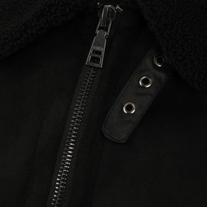 SEINSE MONTONE FAUX SHEARLING FLIGHT JACKET