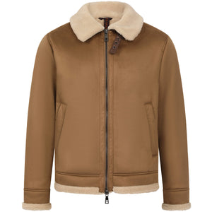 SEINSE MONTONE FAUX SHEARLING FLIGHT JACKET