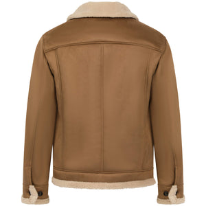 SEINSE MONTONE FAUX SHEARLING FLIGHT JACKET
