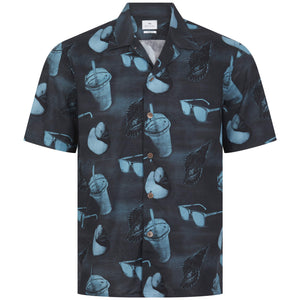 PAUL SMITH SUNBLEACHED SNAPS POPLIN SHIRT