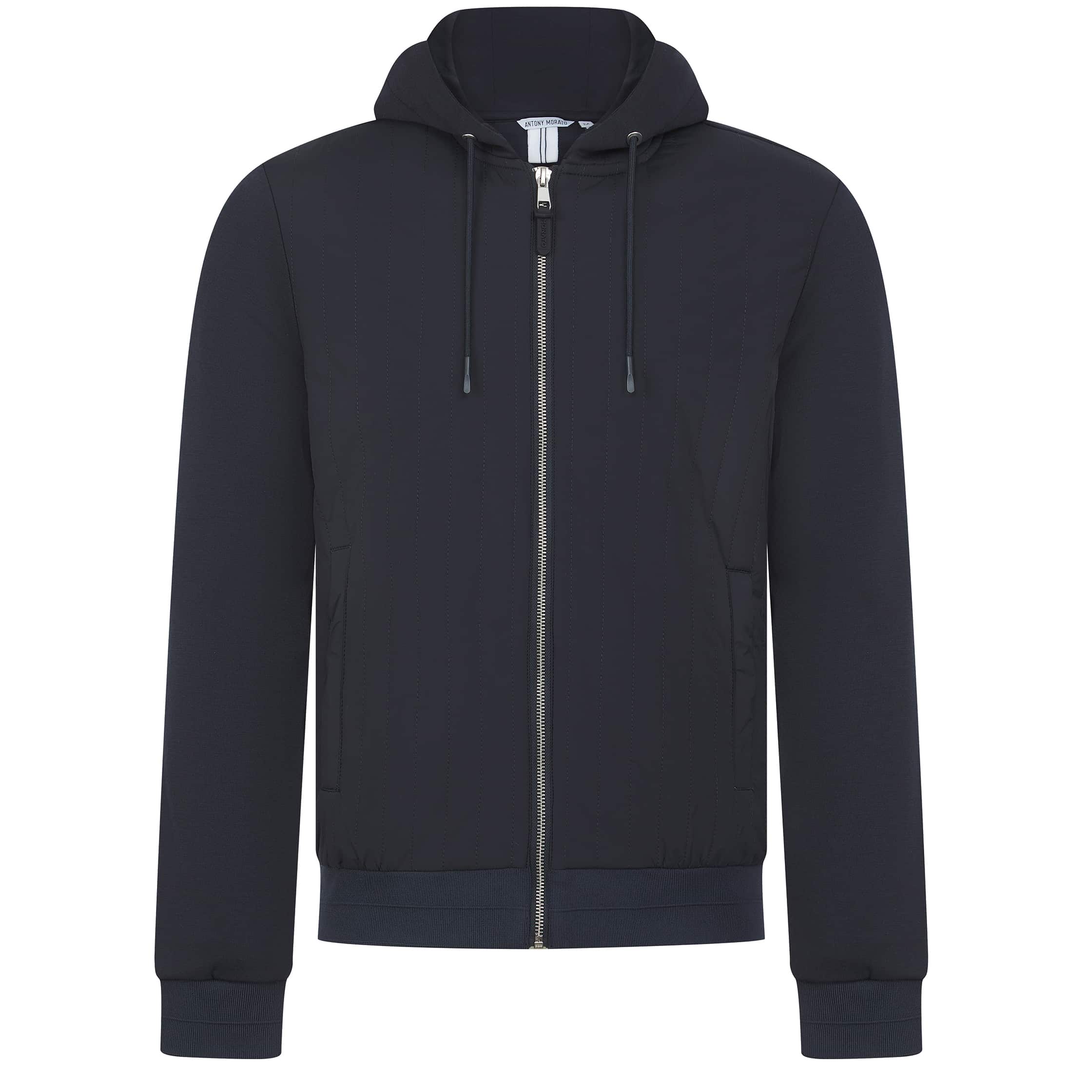 ANTONY MORATO HYBRID COTTON BLEND ZIP HOODIE