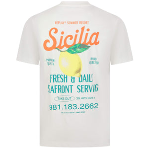 REPLAY SICILY PRINT RELAXED-FIT T-SHIRT