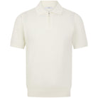 SEINSE TEXTURED-KNIT HALF-ZIP POLO SHIRT