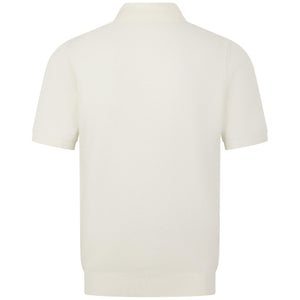 SEINSE TEXTURED-KNIT HALF-ZIP POLO SHIRT