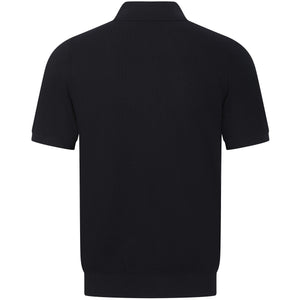 SEINSE TEXTURED-KNIT HALF-ZIP POLO SHIRT