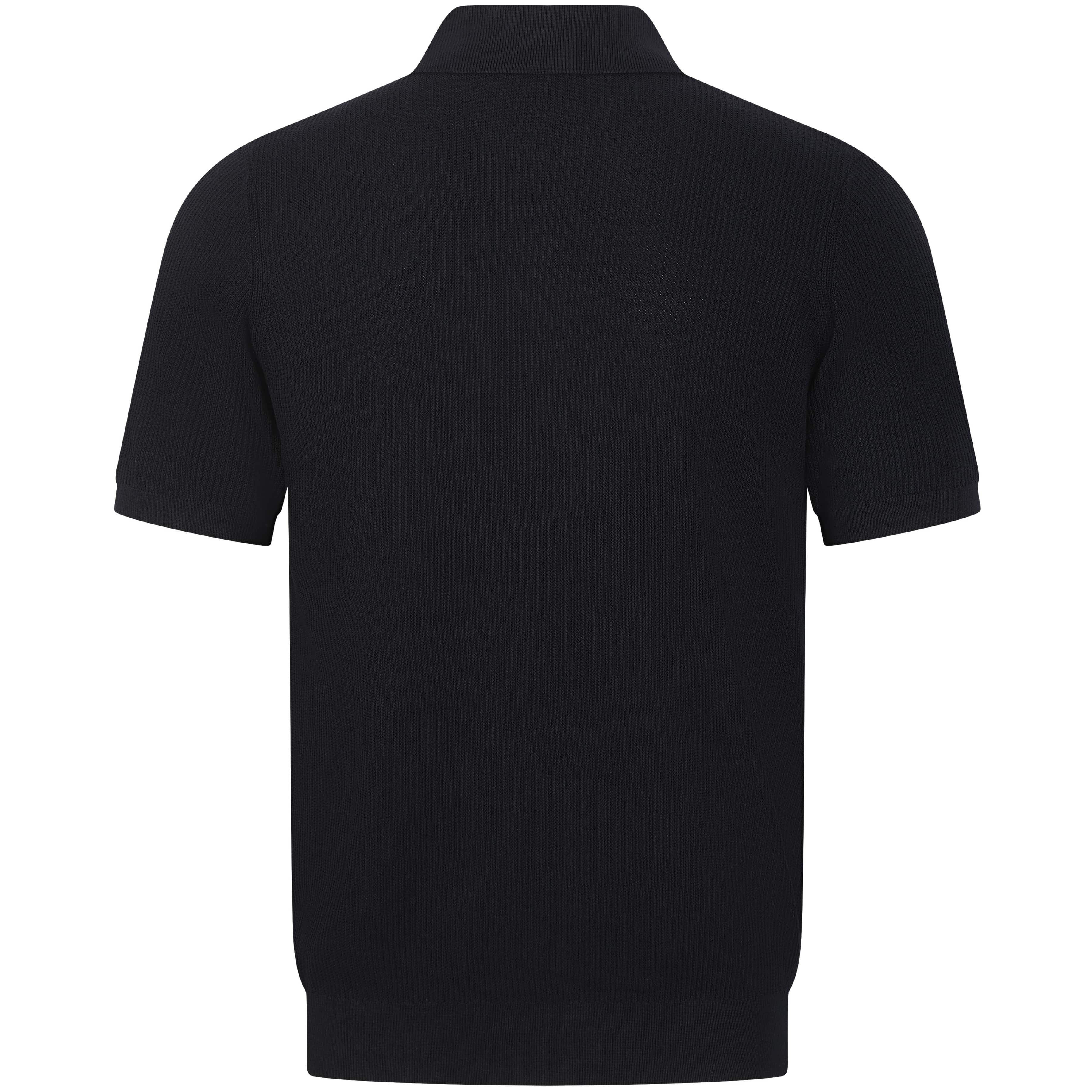 SEINSE TEXTURED-KNIT HALF-ZIP POLO SHIRT