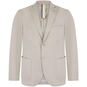 SSEINSE FLORAL LAPEL LINEN FITTED BLAZER