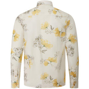 SSEINSE CAMICIA FLORAL PRINT LINEN SHIRT