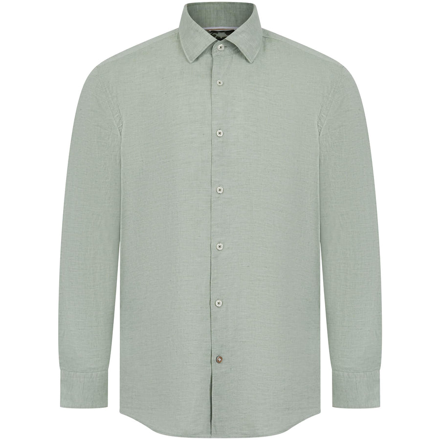 BOSS C-HAL-KENT-C4-232 LINEN BLEND LONG SLEEVE SHIRT