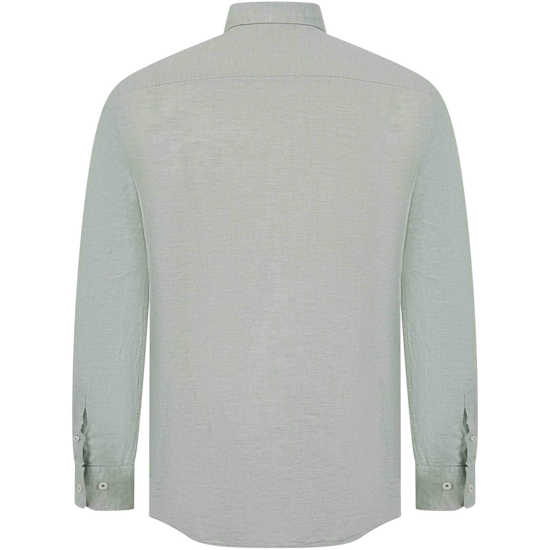 BOSS C-HAL-KENT-C4-232 LINEN BLEND LONG SLEEVE SHIRT