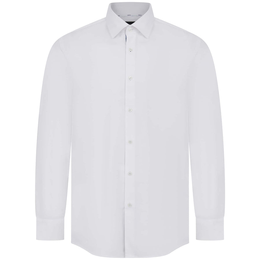 BOSS EASY-IRON STRETCH-COTTON TWILL SLIM-FIT SHIRT