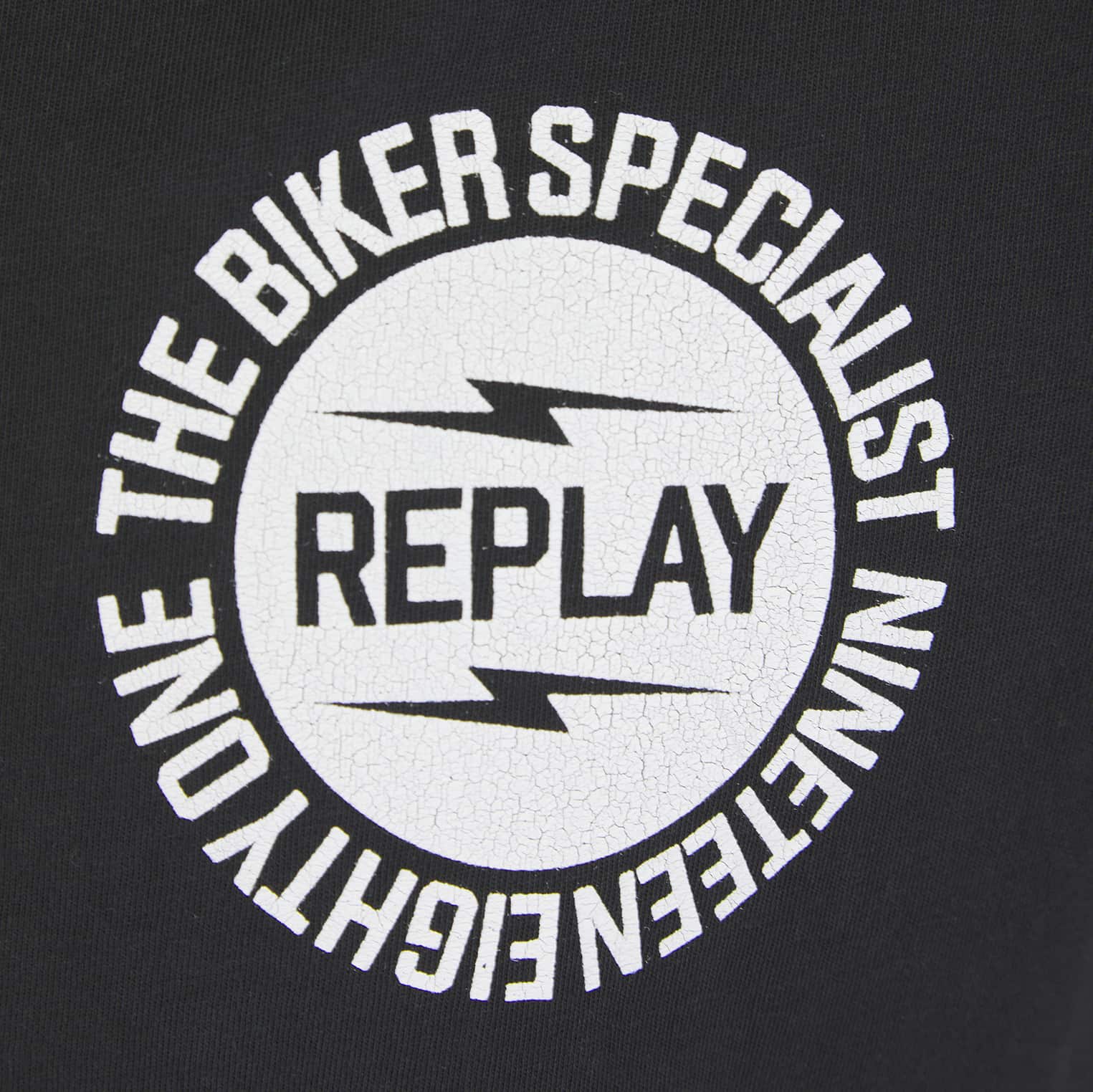 REPLAY BIKER PRINT T-SHIRT