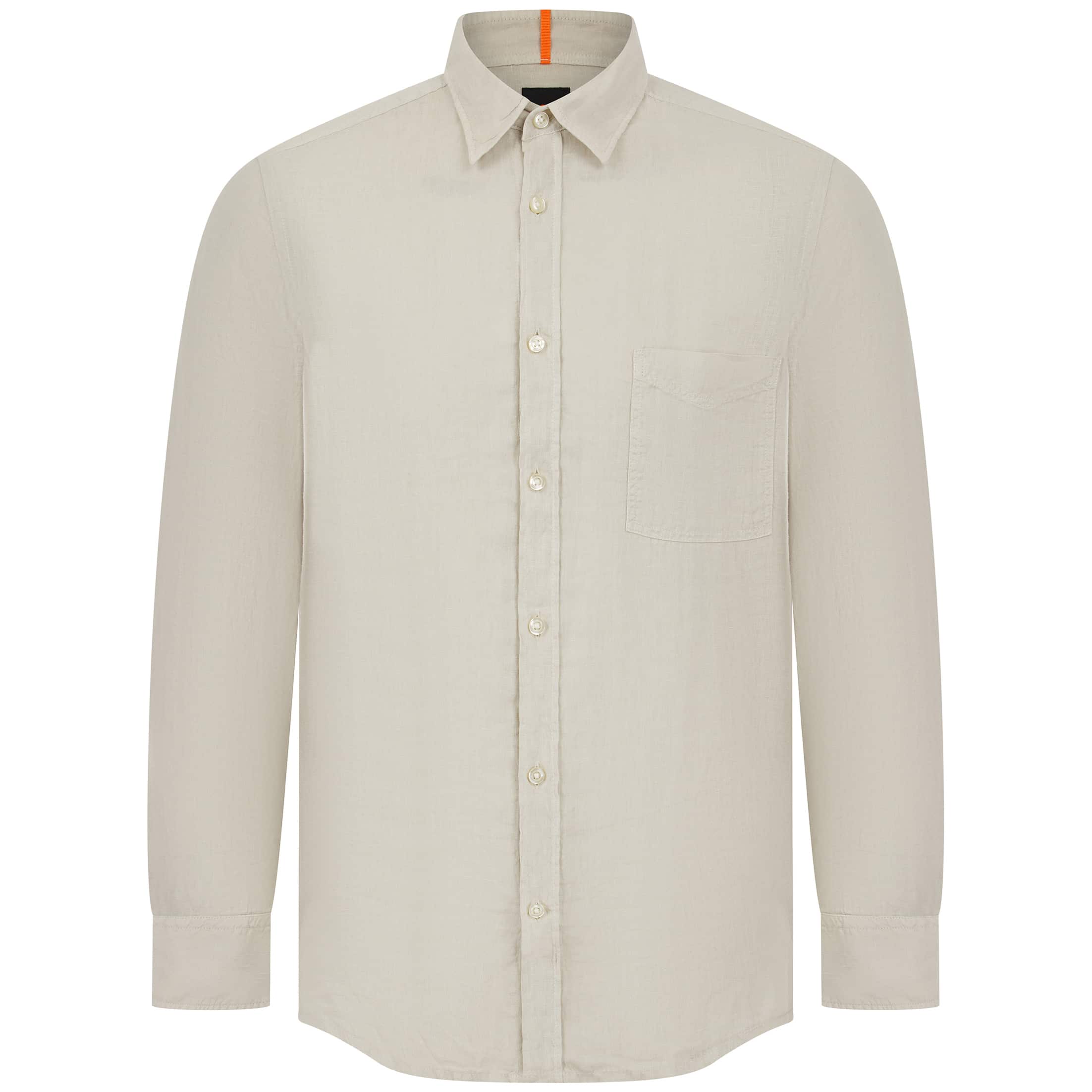 BOSS RELEGANT_ 6 LONG SLEEVE LINEN SHIRT