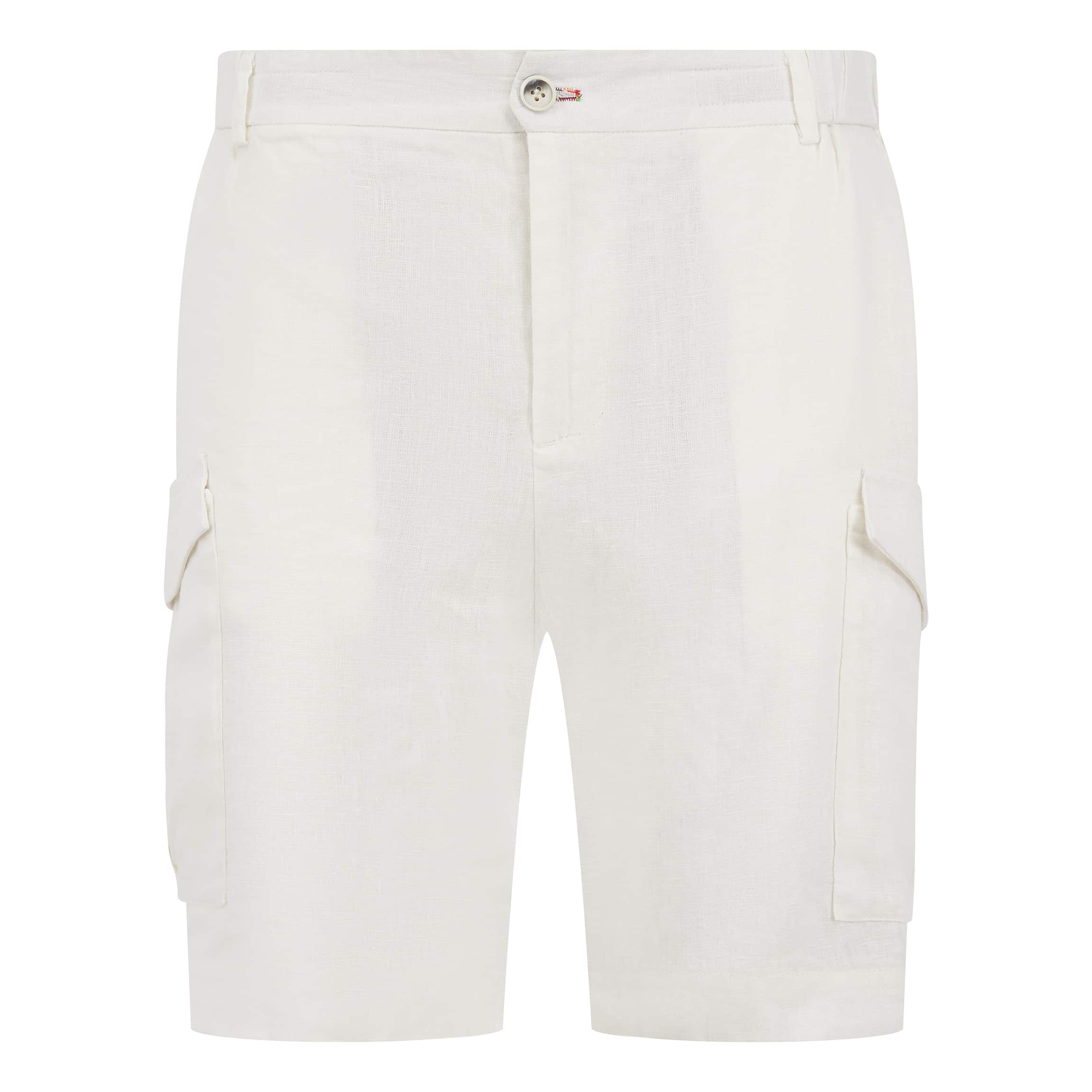 SSEINSE CARGO LINEN SHORTS