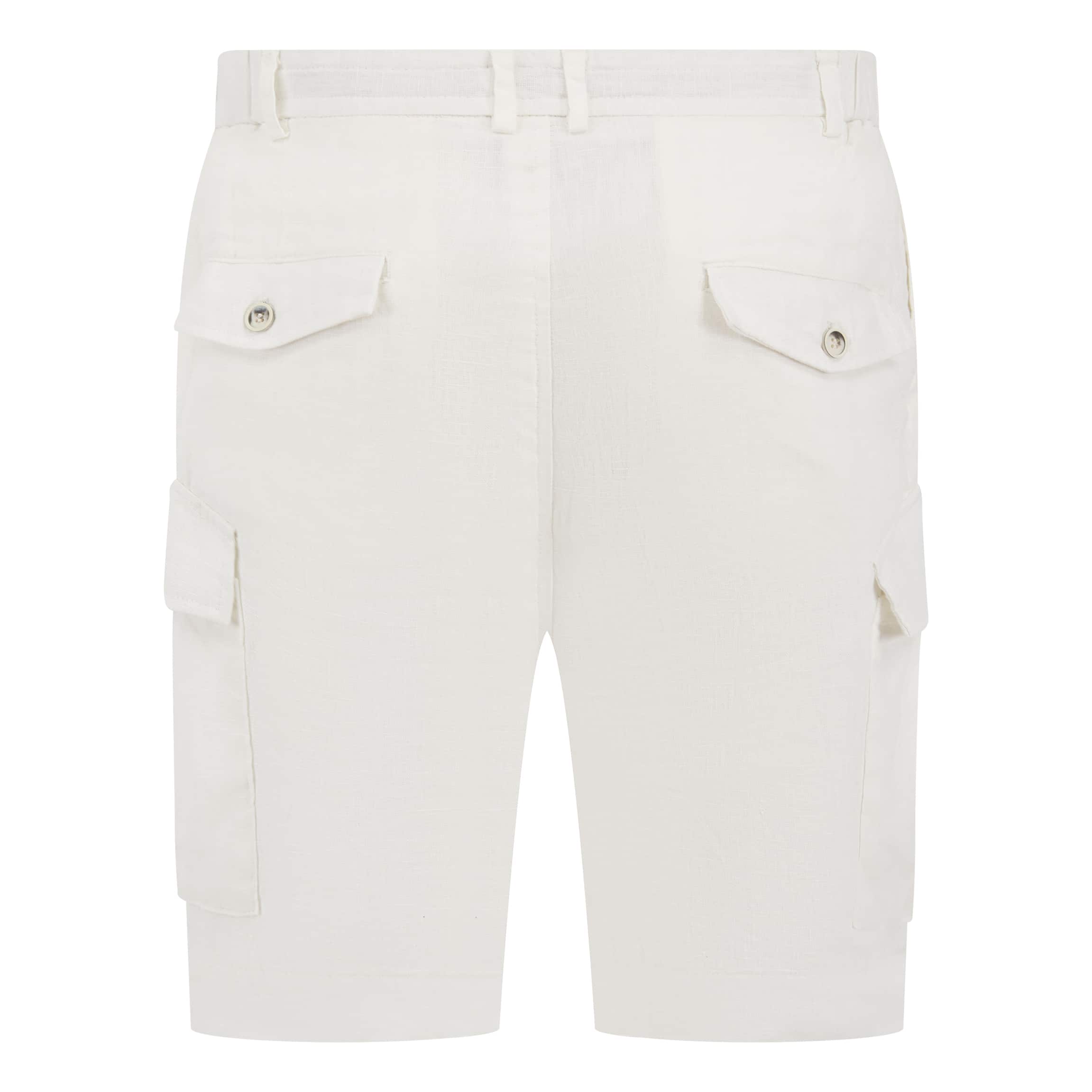 SSEINSE CARGO LINEN SHORTS