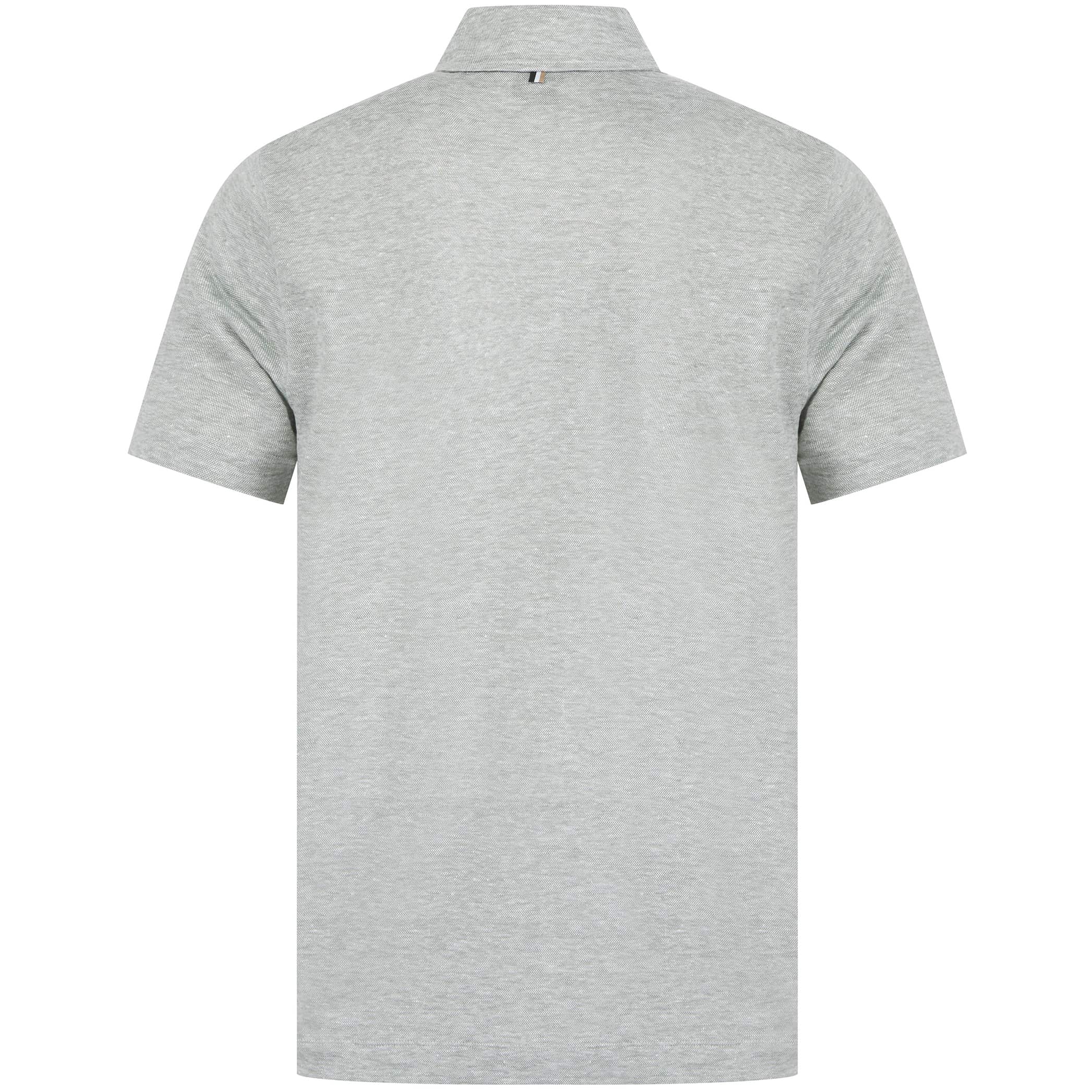 BOSS PRESS 54 TWO-TONE LINEN POLO SHIRT