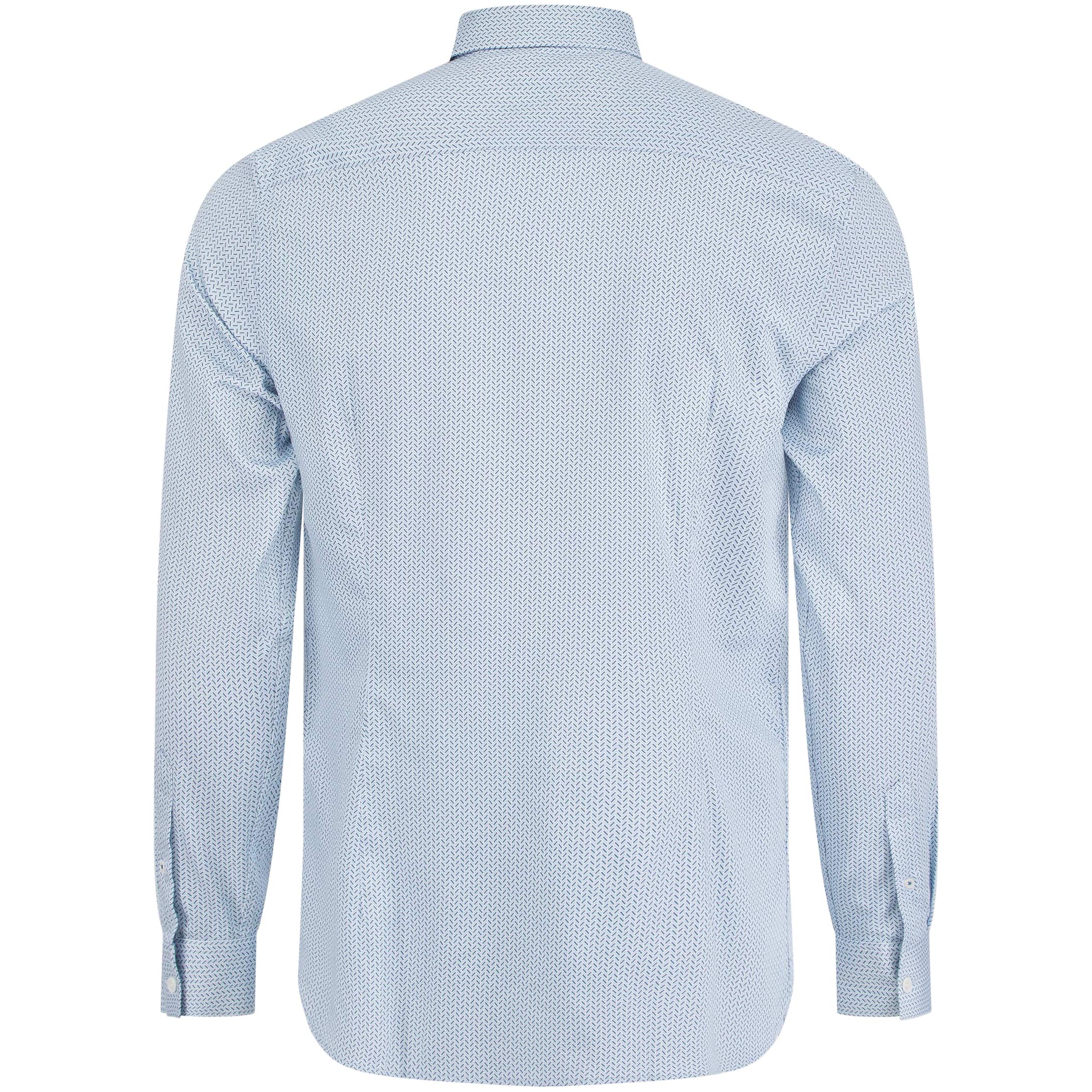 TED BAKER WANSON HERRINGBONE GEO LONG SLEEVE SHIRT