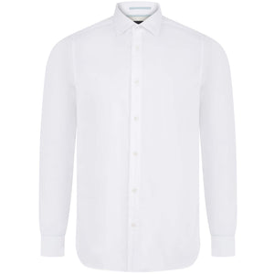TED BAKER BELLOW SATIN STRETCH LONG SLEEVE SHIRT