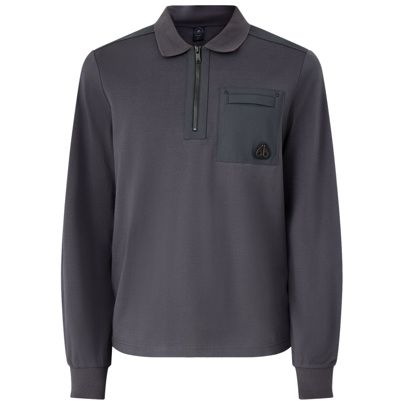 MOOSE KNUCKLES DALON LONG-SLEEVE POLO