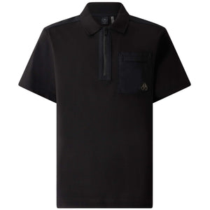 MOOSE KNUCKLES DALON ZIP POLO SHIRT