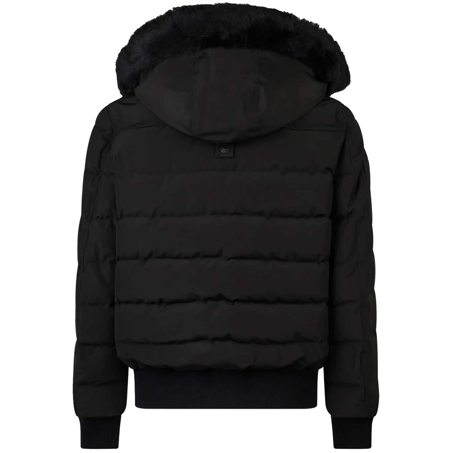 MOOSE KNUCKLES ONYX SCOTCHTOWN SHEARLING BOMBER JACKET