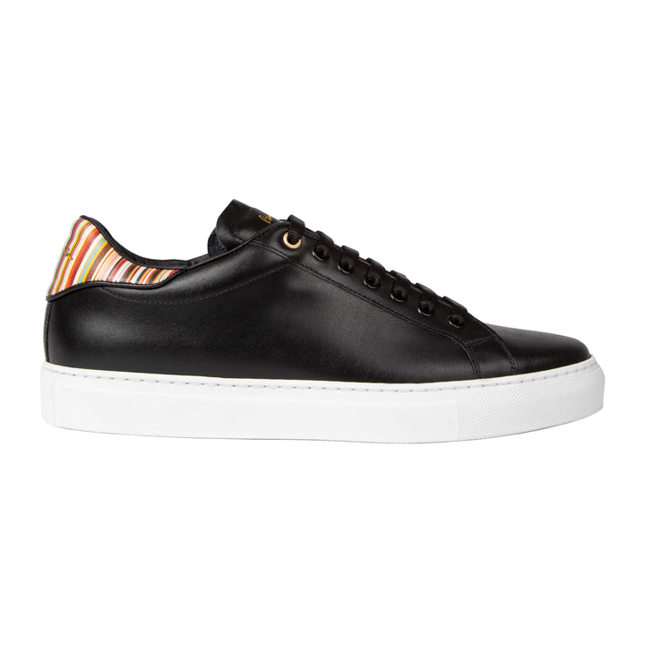 PAUL SMITH BECK SIGNATURE STRIPE HEEL LEATHER TRAINERS