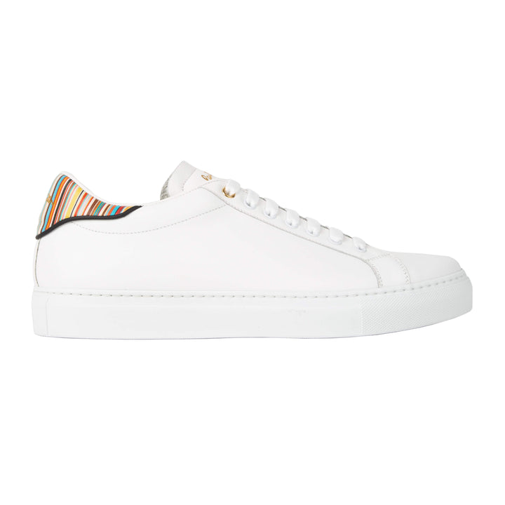 PAUL SMITH BECK SIGNATURE STRIPE HEEL LEATHER TRAINERS