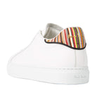 PAUL SMITH BECK SIGNATURE STRIPE HEEL LEATHER TRAINERS