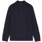 PAUL SMITH CABLE KNIT ZIP-NECK JUMPER