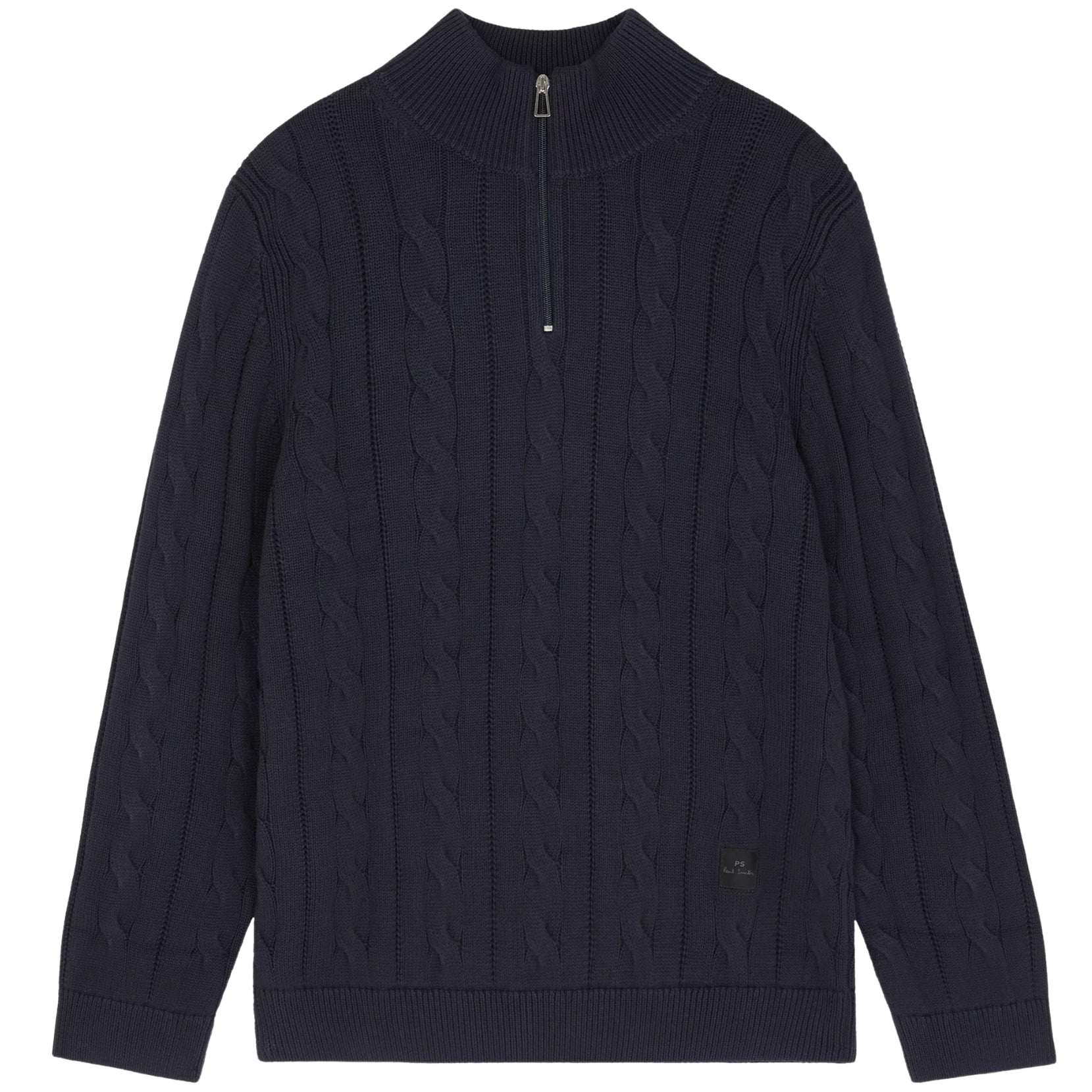 PAUL SMITH CABLE KNIT ZIP-NECK JUMPER