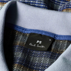 PAUL SMITH COTTON-BLEND TEXTURED STRIPE KNIT CARDIGAN