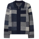 PAUL SMITH PATCHWORK ZIP-THROUGH KNIT CARDIGAN