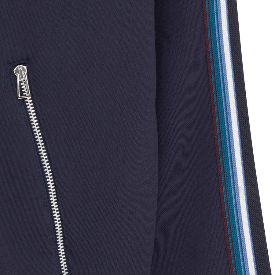 PAUL SMITH SIGNATURE STRIPE ZIP TRACK TOP