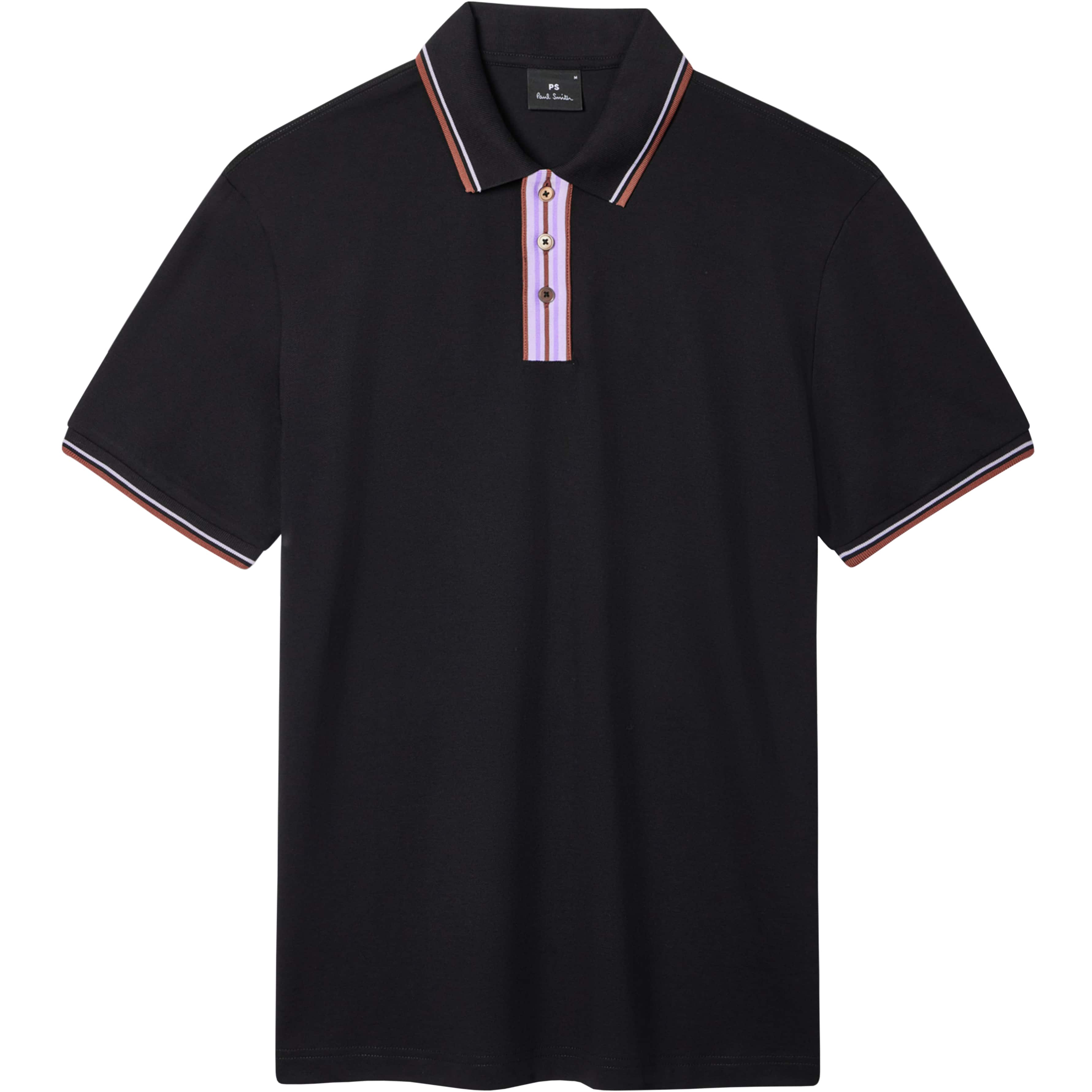 PAUL SMITH STRIPE TIPPED COLLAR POLO SHIRT