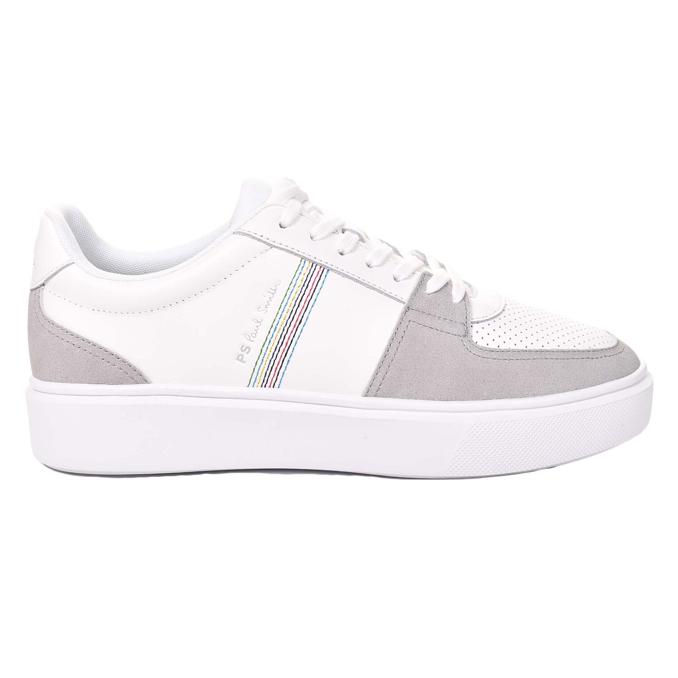 PAUL SMITH TYNE WHITE LEATHER TRAINERS