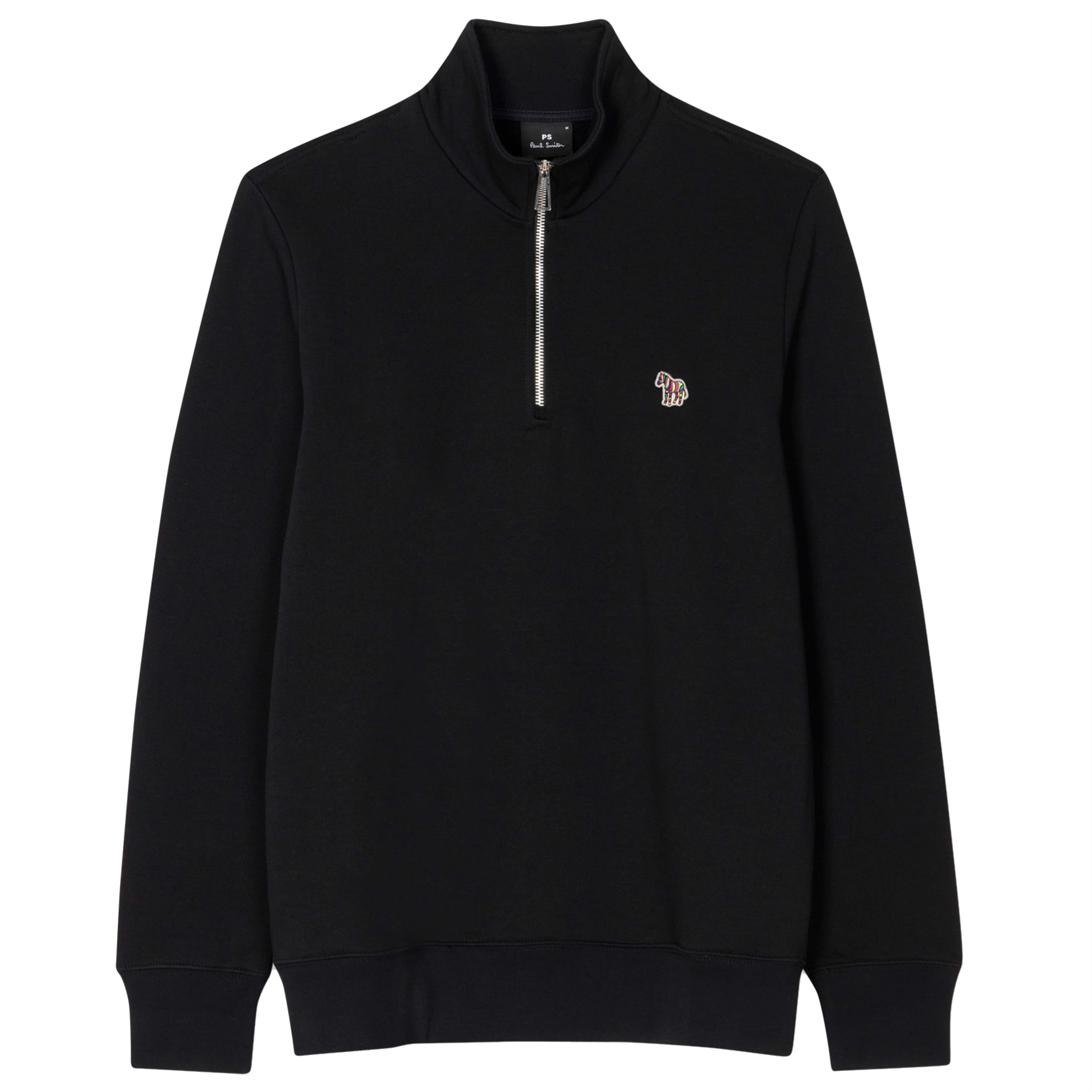PAUL SMITH ZEBRA ZIP NECK SWEATSHIRT