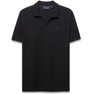 PSYCHO BUNNY GEOFFREY JOHNNY COLLAR PIQUE POLO SHIRT