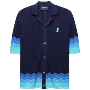 PSYCHO BUNNY HOLDEN OVERSIZED KNIT SHIRT
