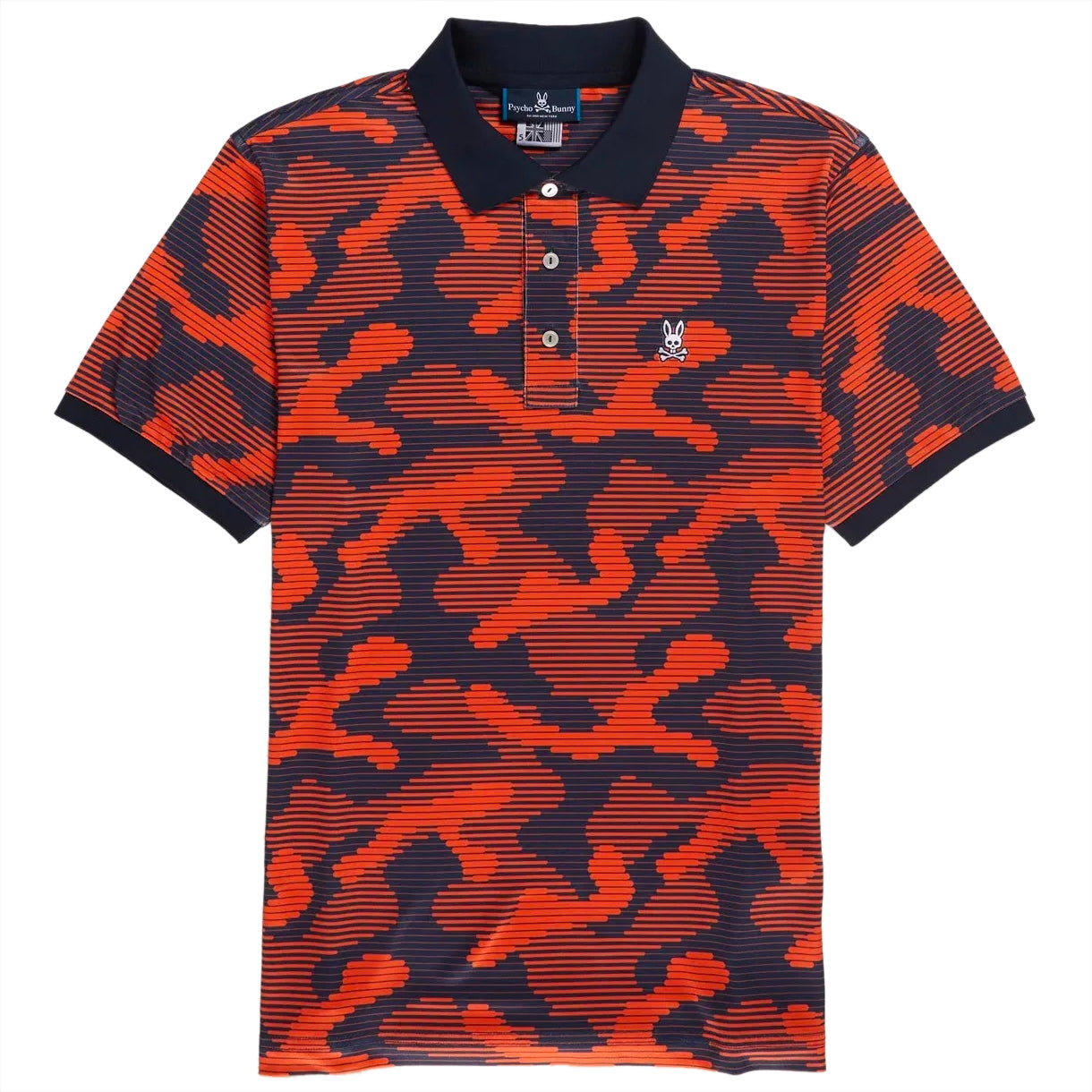 PSYCHO BUNNY HUSTON SPORT AOP POLO SHIRT