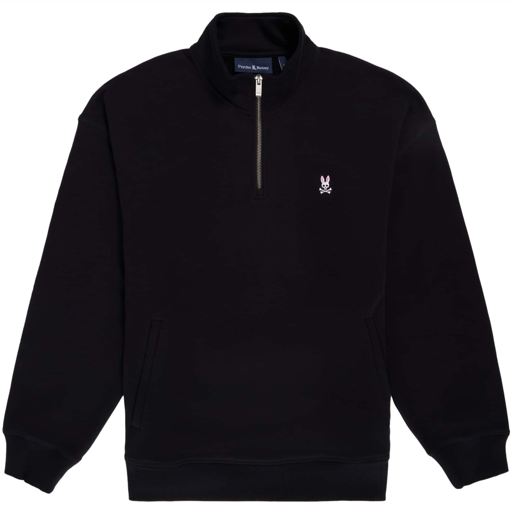 PSYCHO BUNNY YORKVILLE FLEECE HALF ZIP SWEATSHIRT