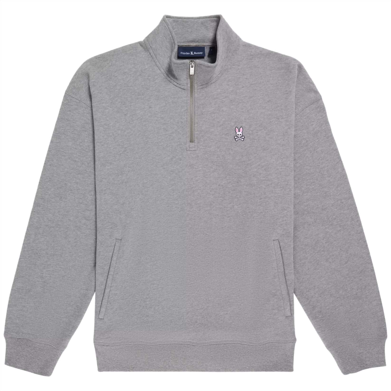 PSYCHO BUNNY YORKVILLE FLEECE HALF ZIP SWEATSHIRT