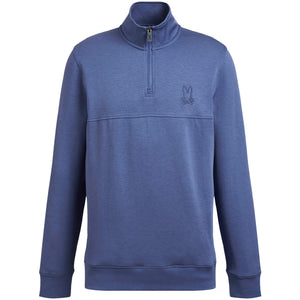 PSYCHO BUNNY ZEKE 1/4 MOCK ZIP PULLOVER SWEATSHIRT