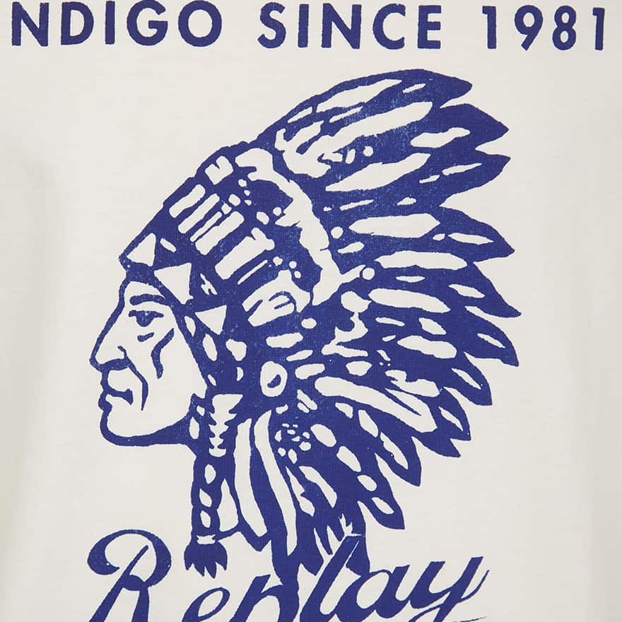 REPLAY CREW NECK PRINTED T-SHIRT